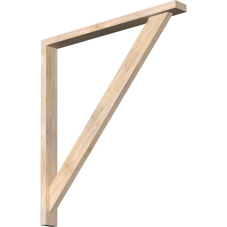 Ekena Millwork Traditional Craftsman Smooth Bracket w/ Offset Brace, Douglas Fir, 3 1/2"W x 36"D x 40"H BKT0402X36X40TRA04SDF